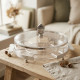 Acrylic & Metal Round Serving Platter Medium